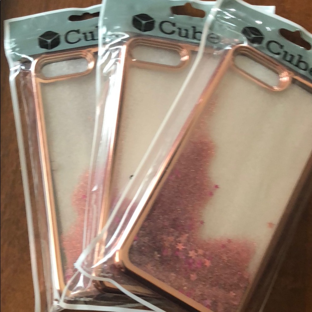 Liquid Chrome rose gold premium stars case iPhone